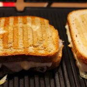 grilled portabella Reuben sandwich vegetarian style