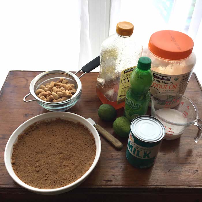 Key Lime Pie ingredients.