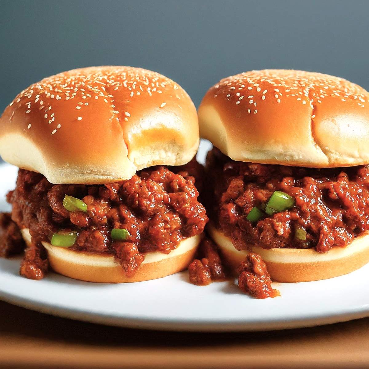 Sloppy Joe Sandwiches with Green Peppers and Carrots