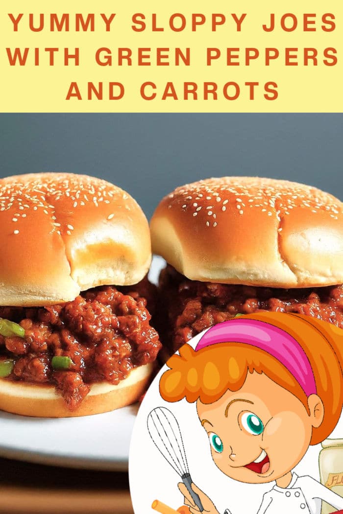 sloppy joes with carrots and green peppers