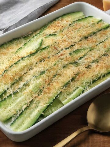 fresh baked cucumbers with parmesan cheese