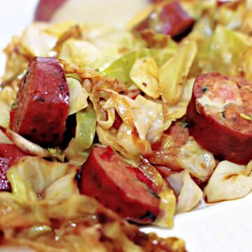 chicken sausage and cabbage stir fry