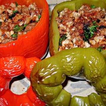 stuffed bell peppers with brown rice