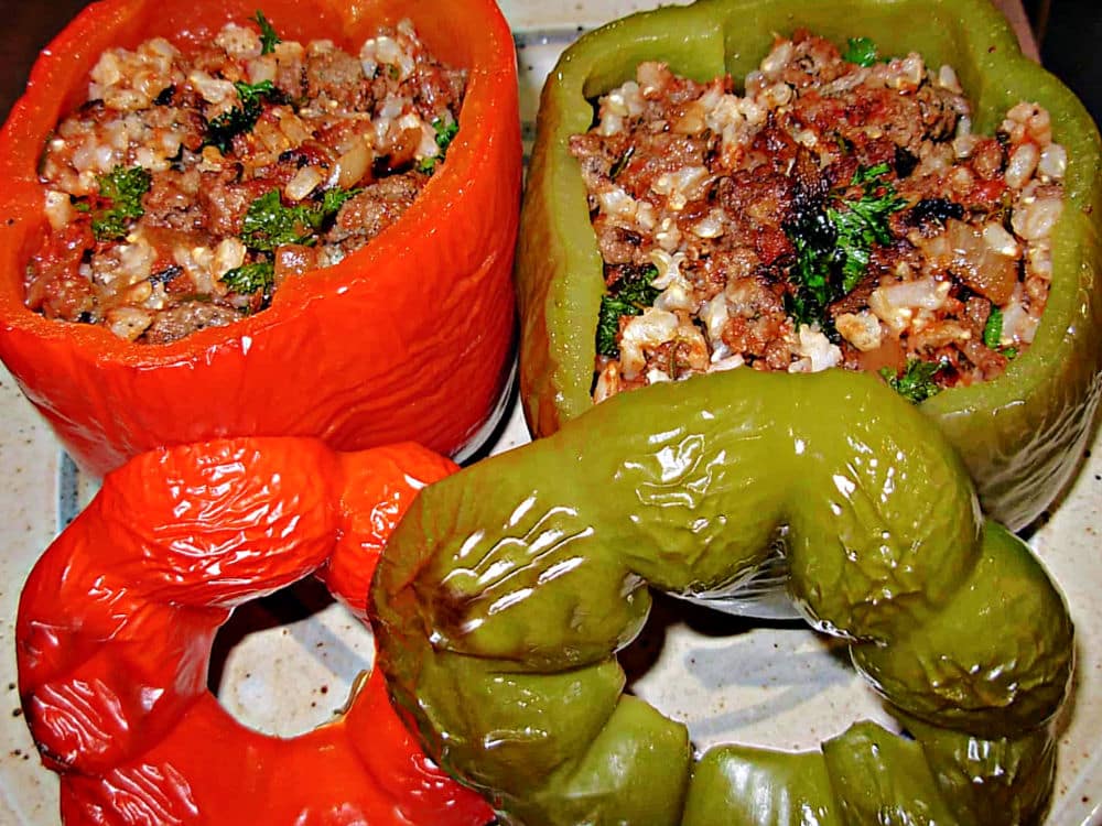 stuffed bell peppers with brown rice