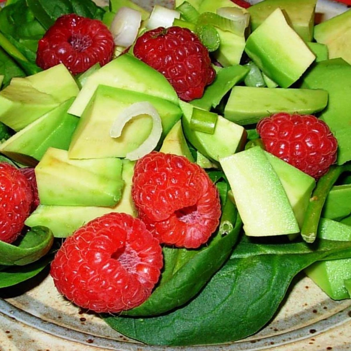 avocado raspberry salad