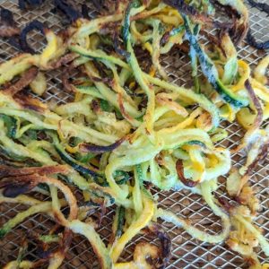 air fried zuccini noodles