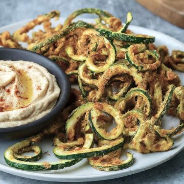 air fryer zucchini curly fries