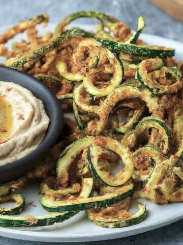 air fryer zucchini curly fries