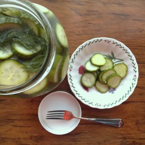 Homemade Refrigerator Or Icebox Dill Pickles No Cook Recipe Idea Shop