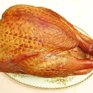 smoked turkey on a plate