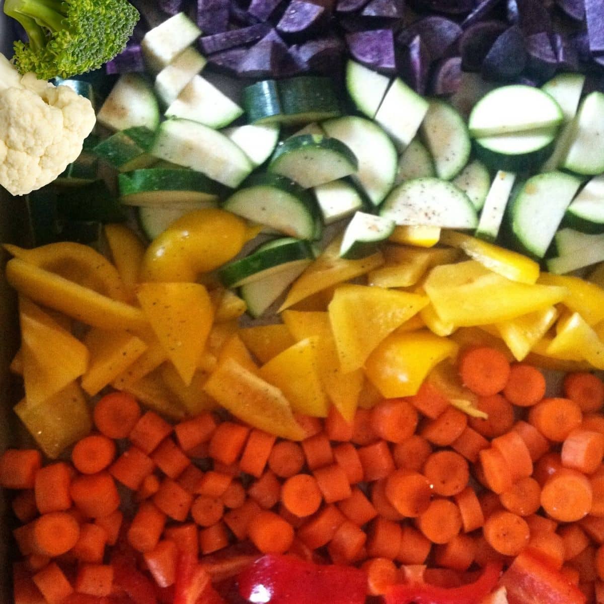 chopped fresh vegetables