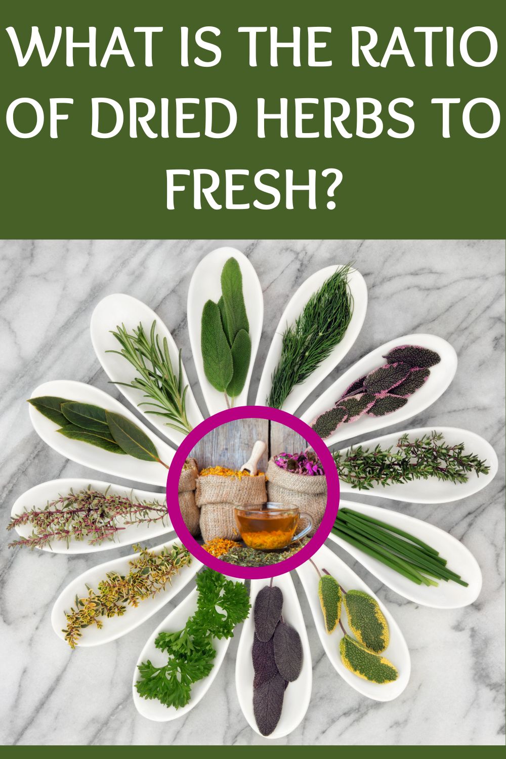 What is the ratio of dried herbs to fresh?