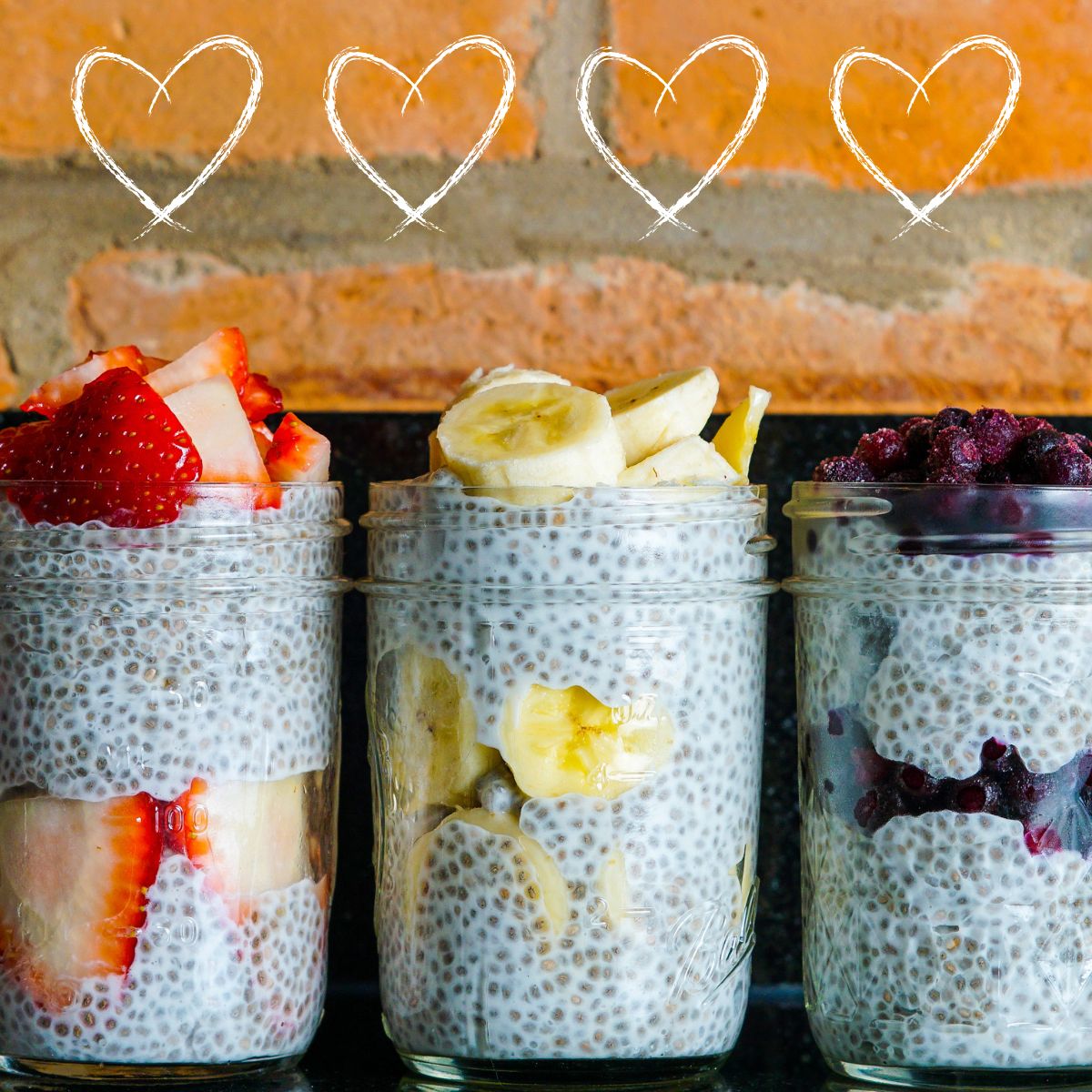 chia pudding jars