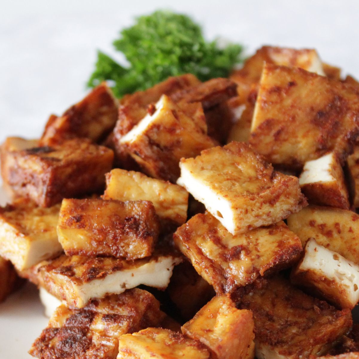 broiled tofu squares
