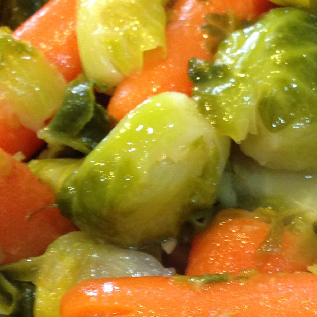 Brussels sprouts and carrots