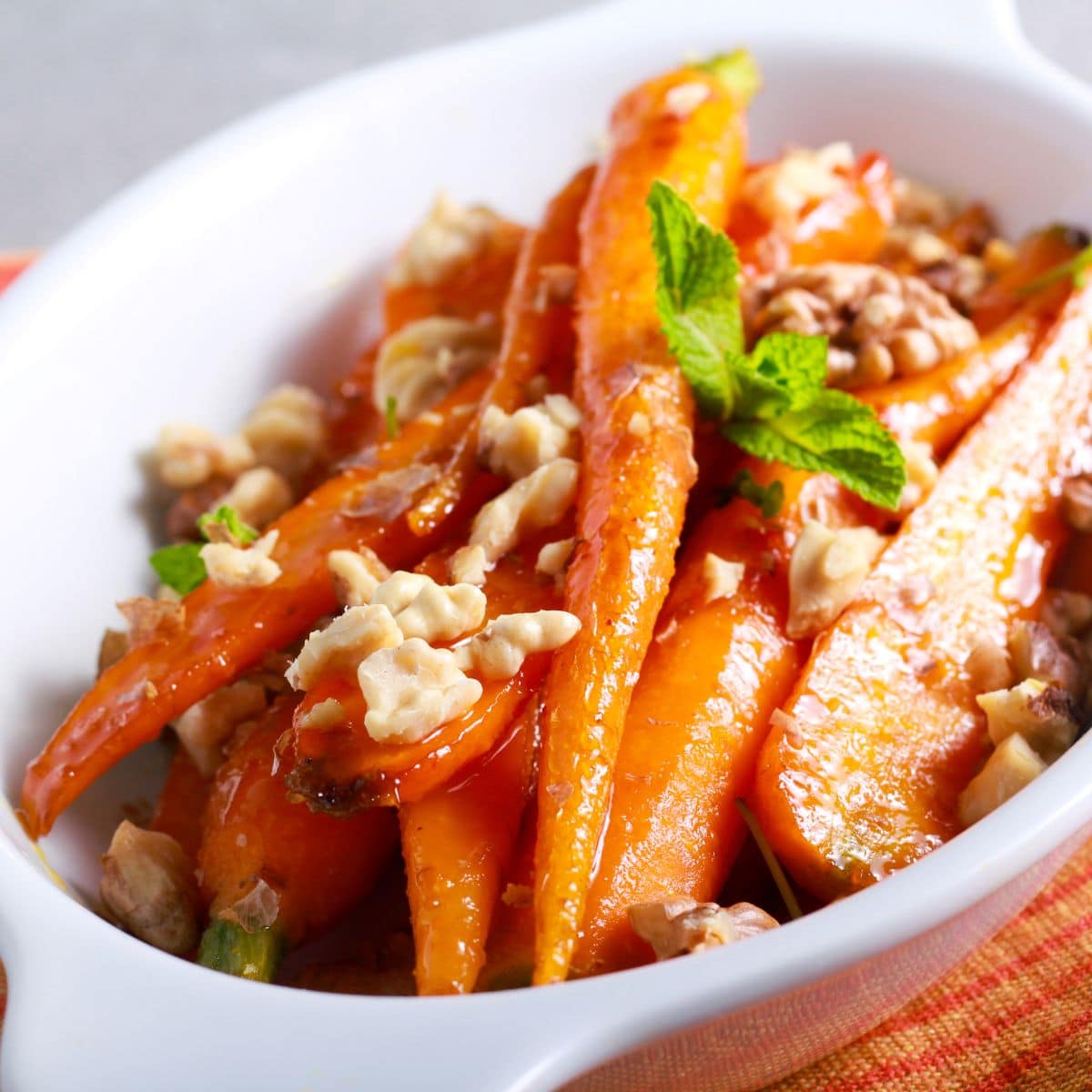 Maple-glazed carrots