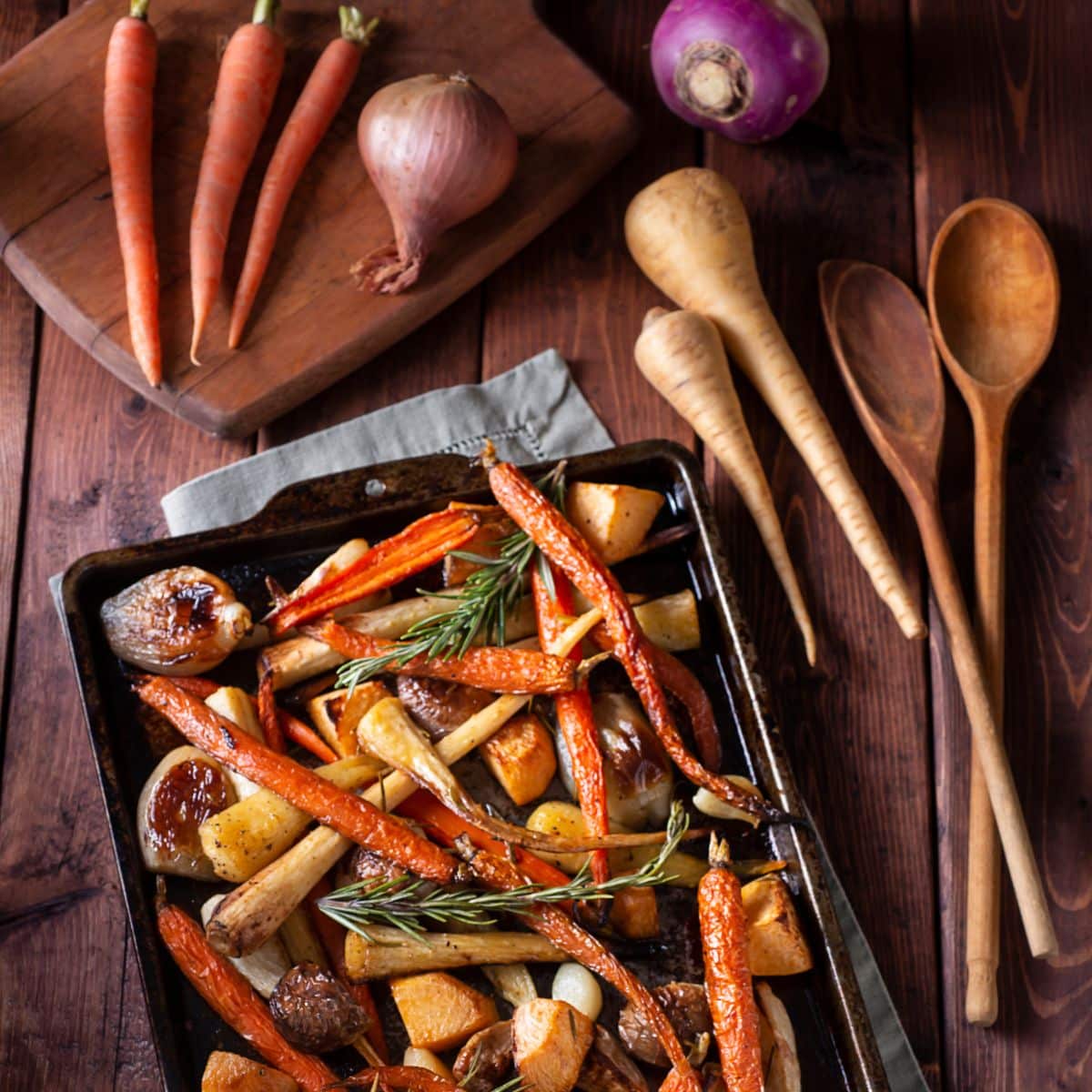 roasted root vegetables.