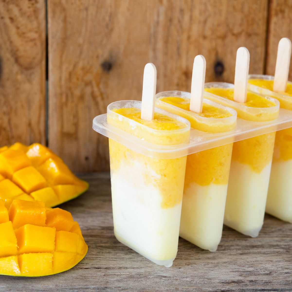yogurt and mango popsicles