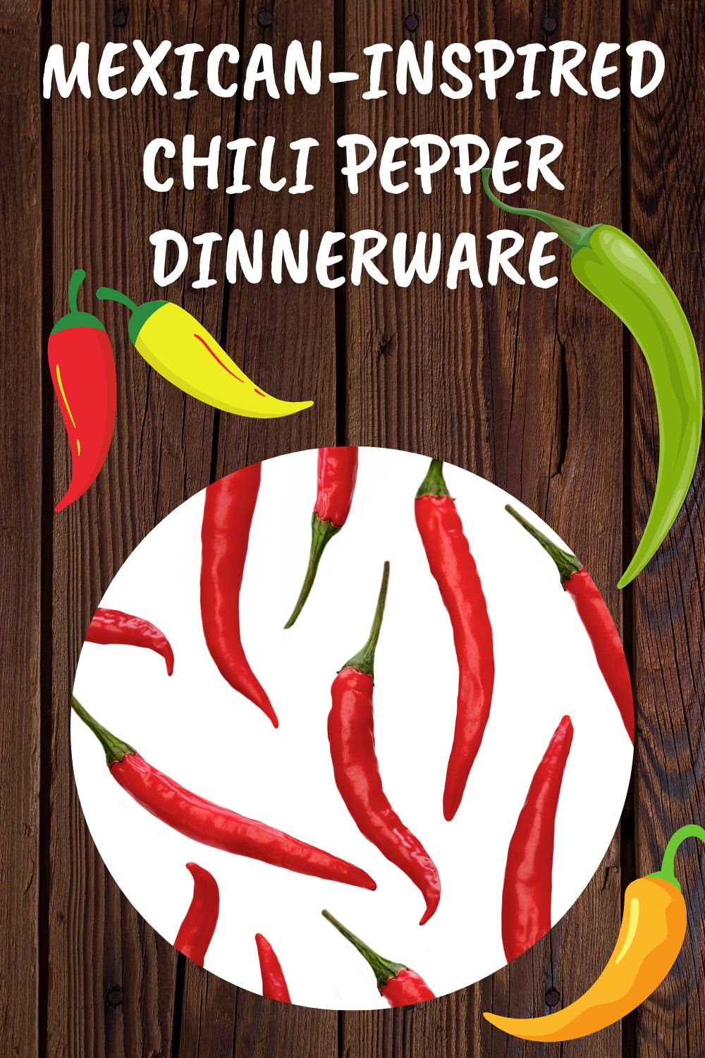Mexican inspired chili pepper dinnerware.