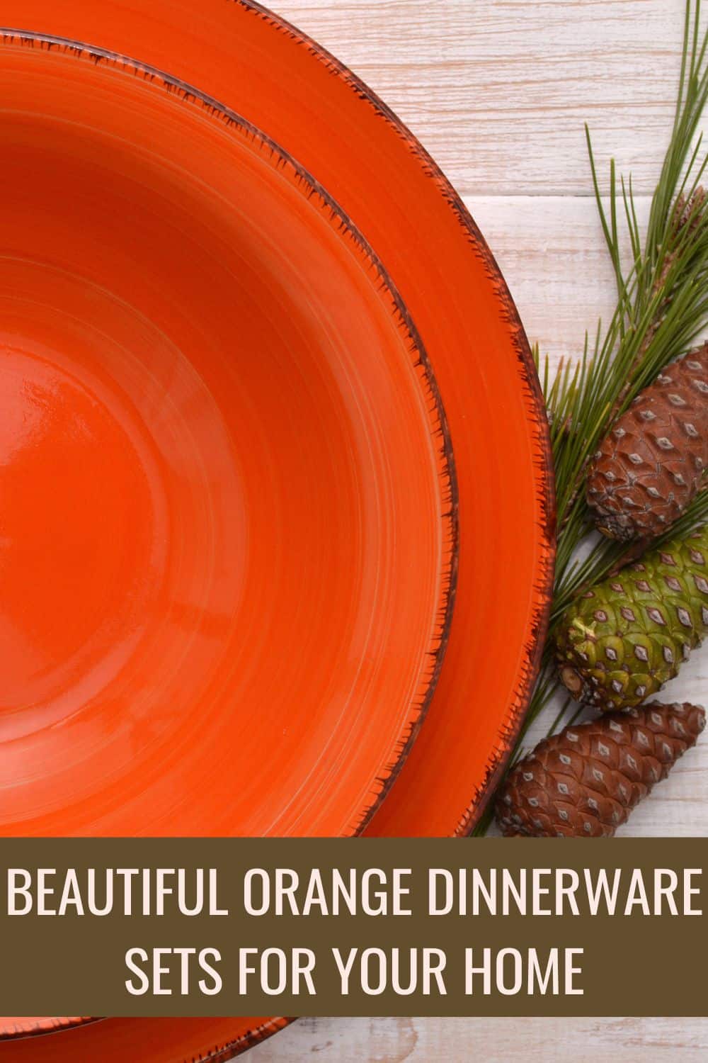 Beautiful orange dinnerware sets for your home.