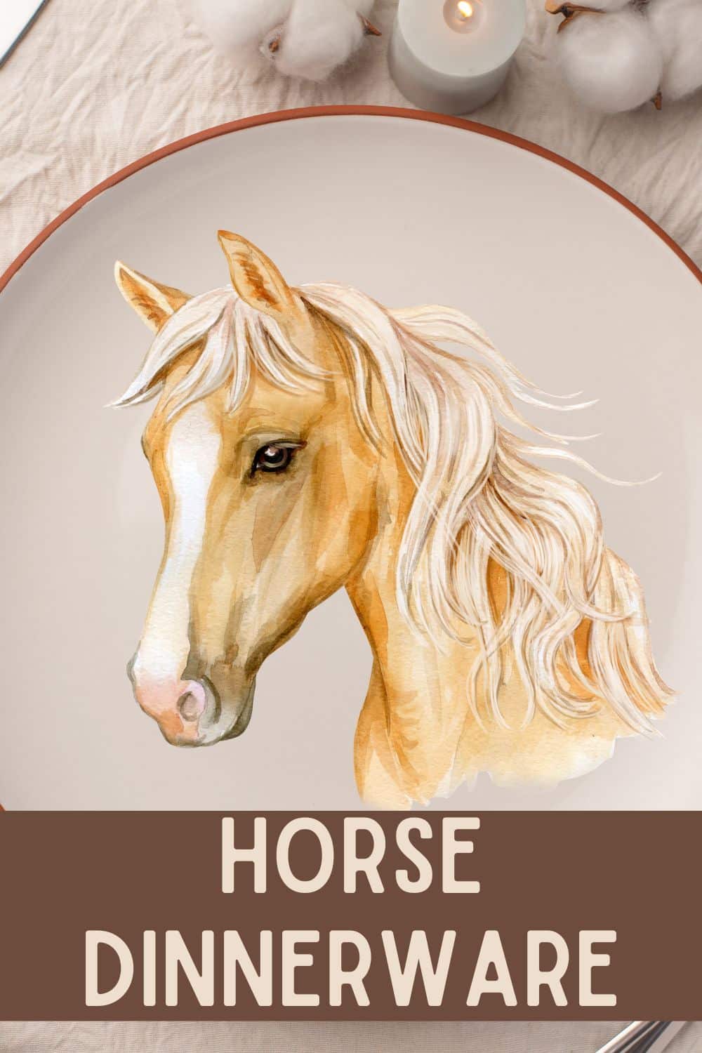 Horse dinnerware.