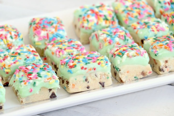 No Bake Cooke Dough Bar Treats for Kids