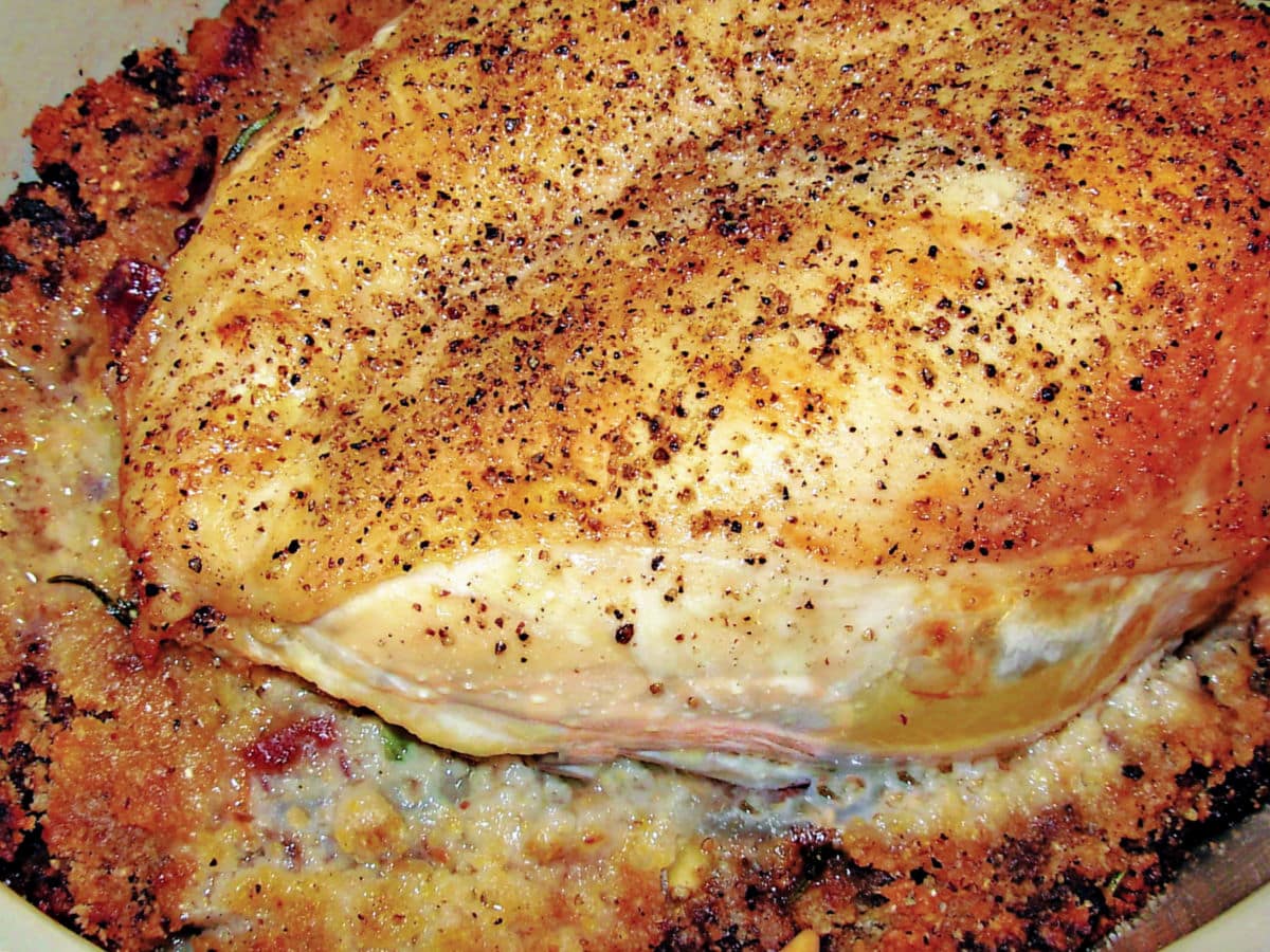 chicken with Pepperidge farm stuffing