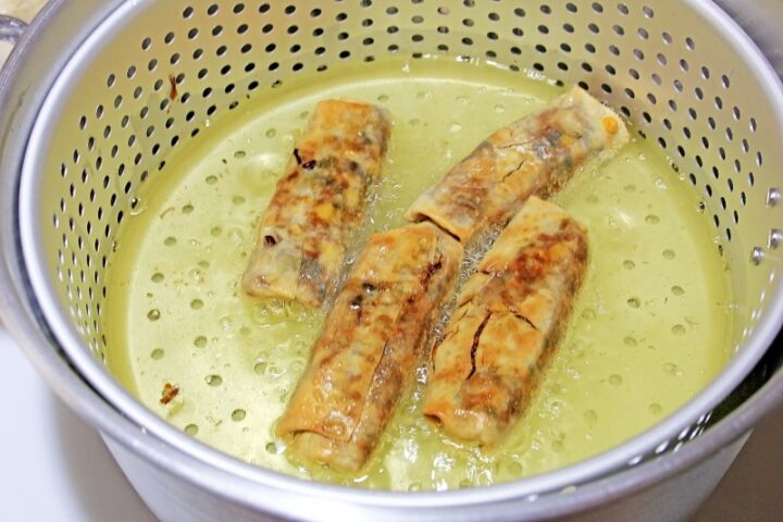 deep fry Southwest Egg Rolls