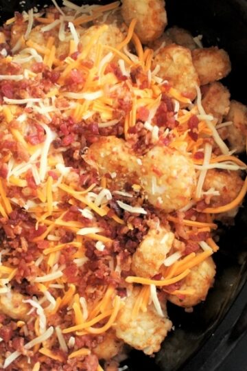 slow cooker chicken and tater tot casserole