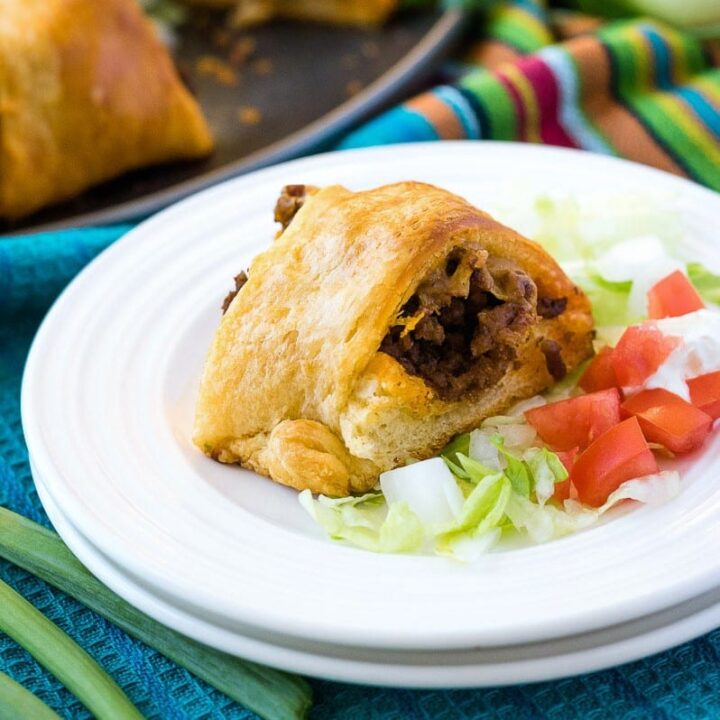 slice of taco ring for dinner