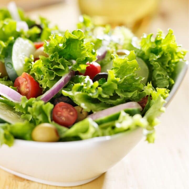 green salad.