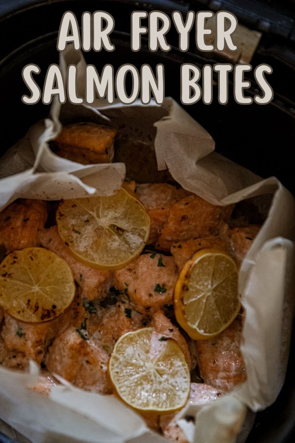 Air fryer salmon bites recipe.
