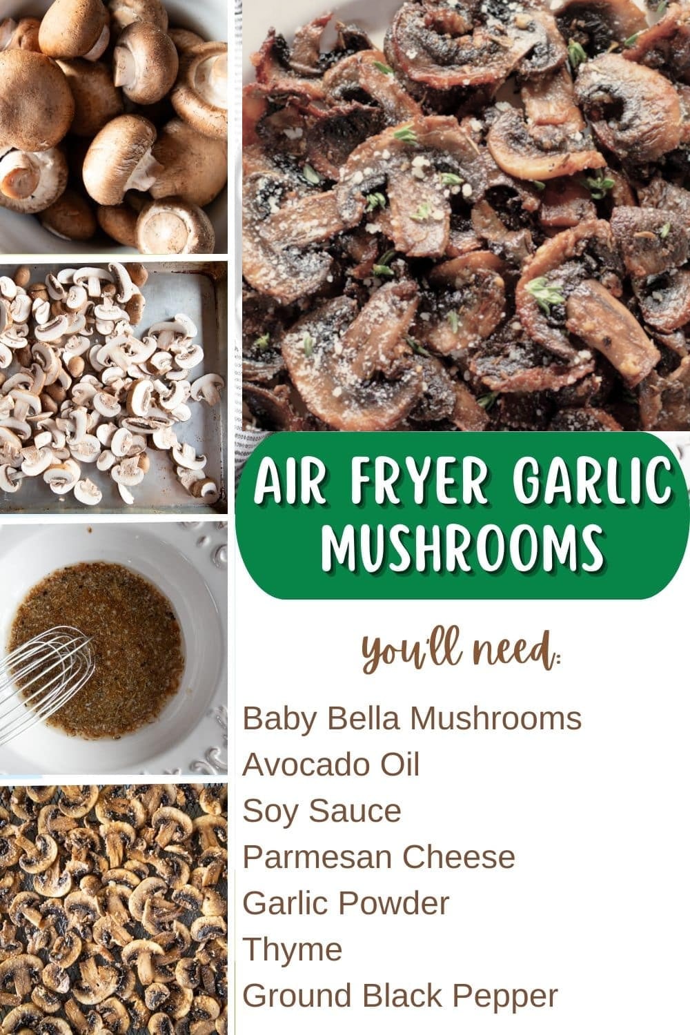 how to air fry mushrooms with garlic