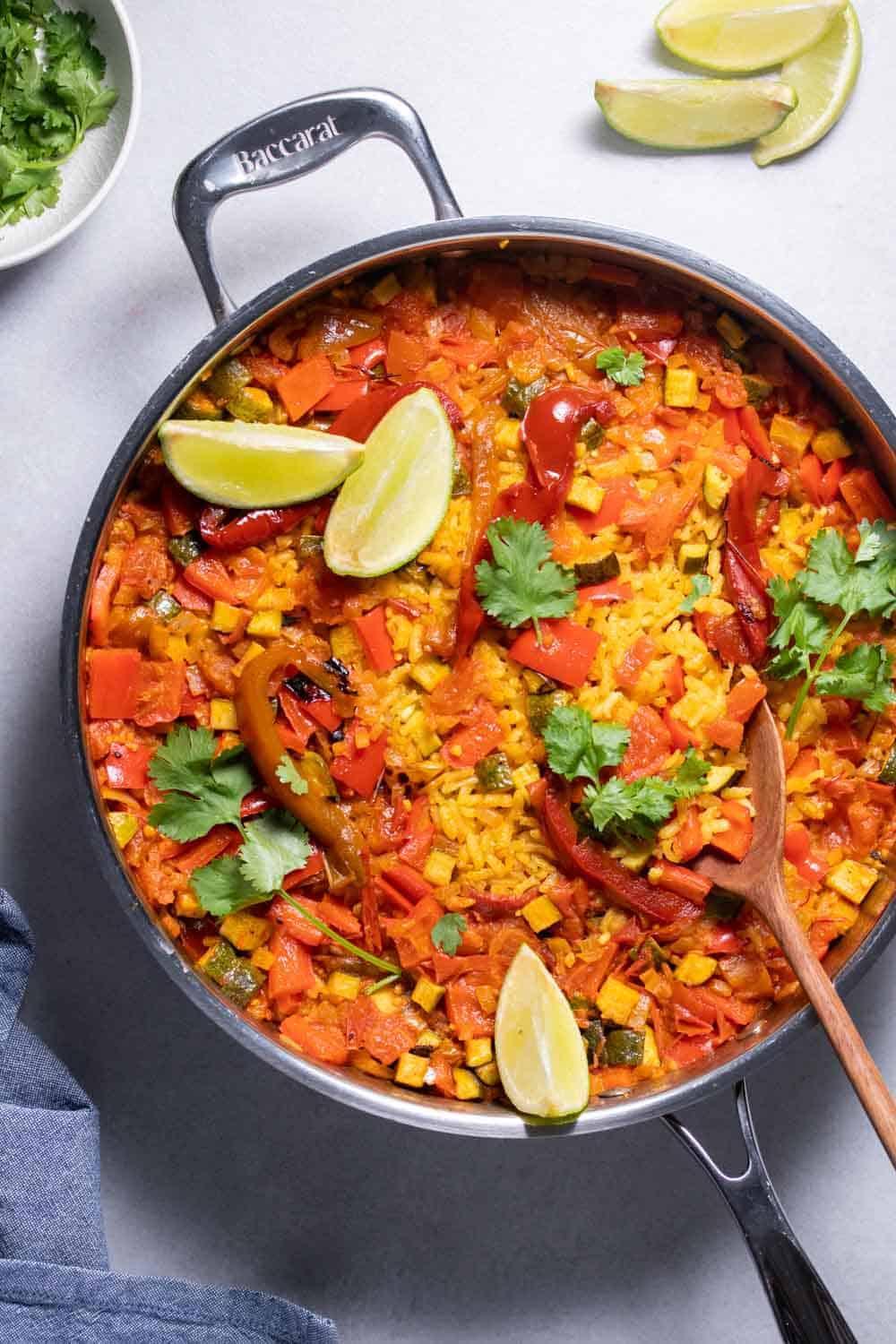 colorful paella dish. 