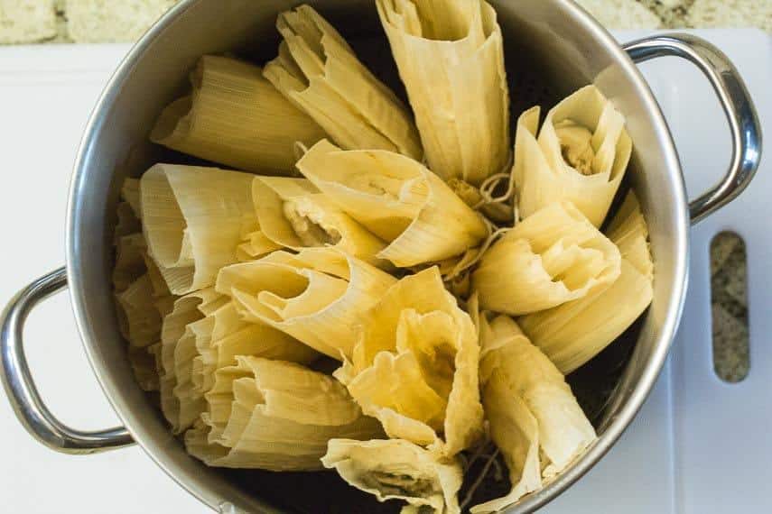 A pot of tamales.