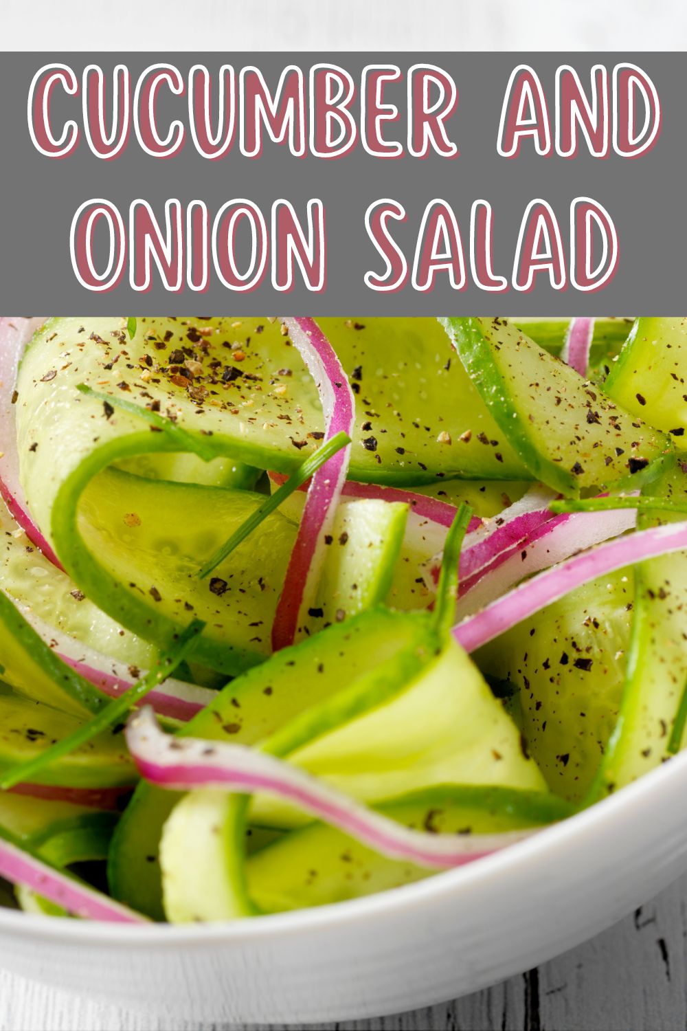 Cucumber and onion salad.