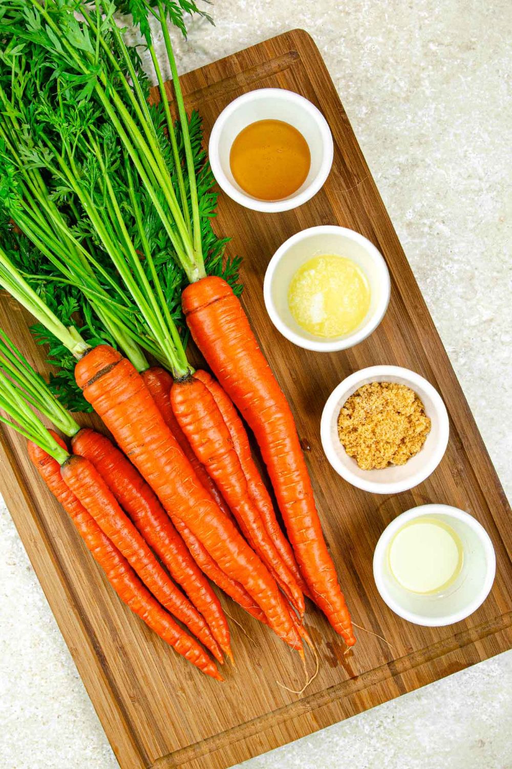 Ingredients for honey glazed carrots