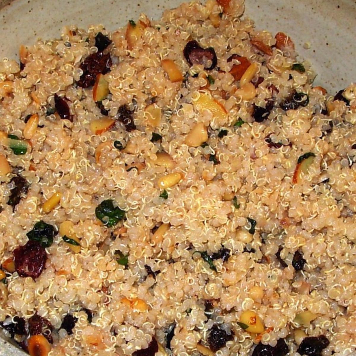 Quinoa salad with fruits and nuts