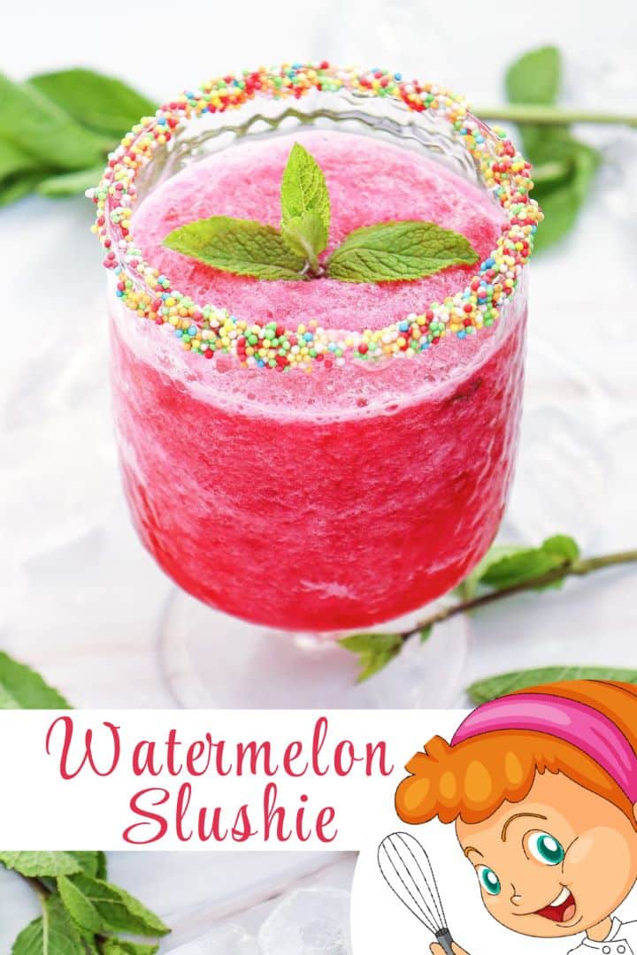 Watermelon Slushie sweetened with honey