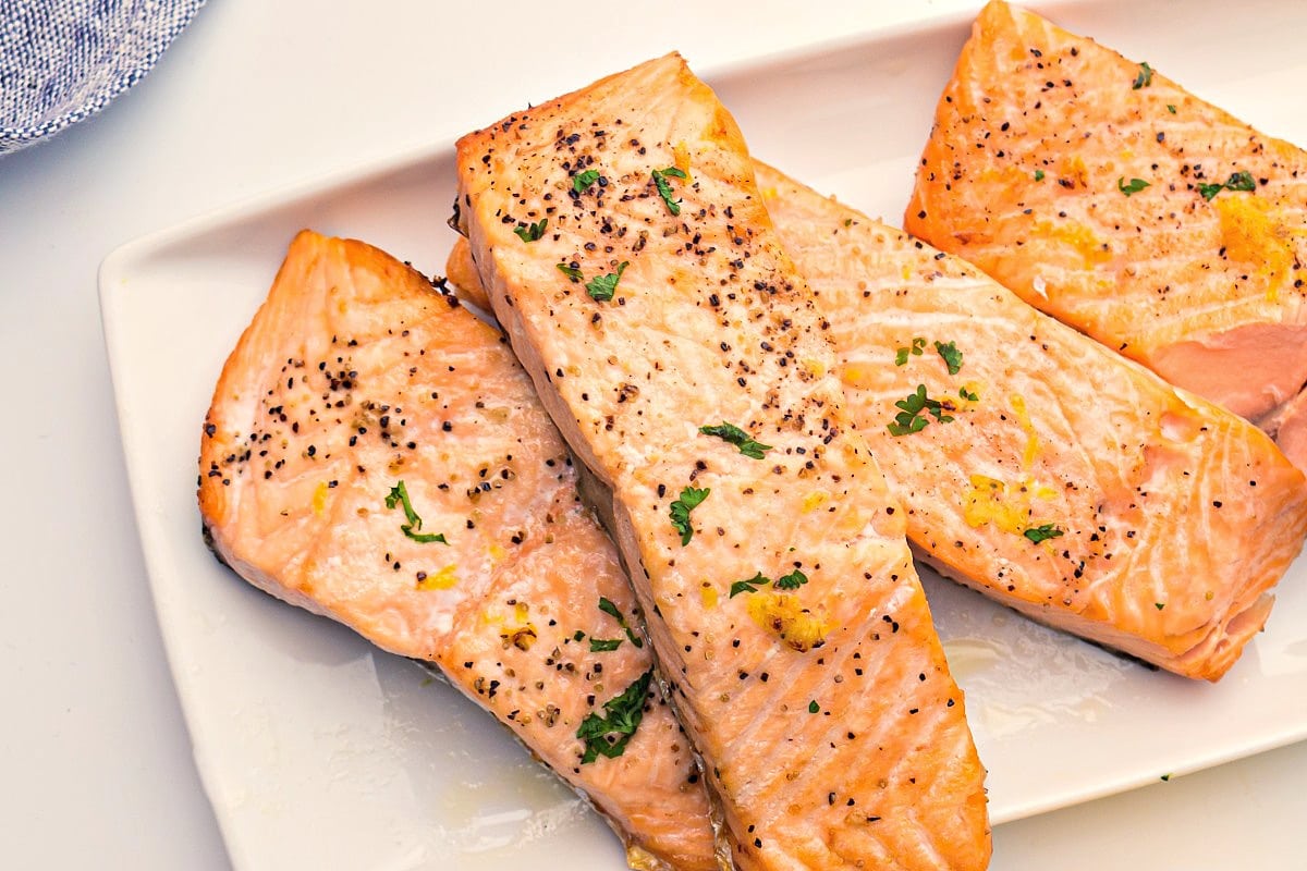 South Beach Diet lemon garlic salmon