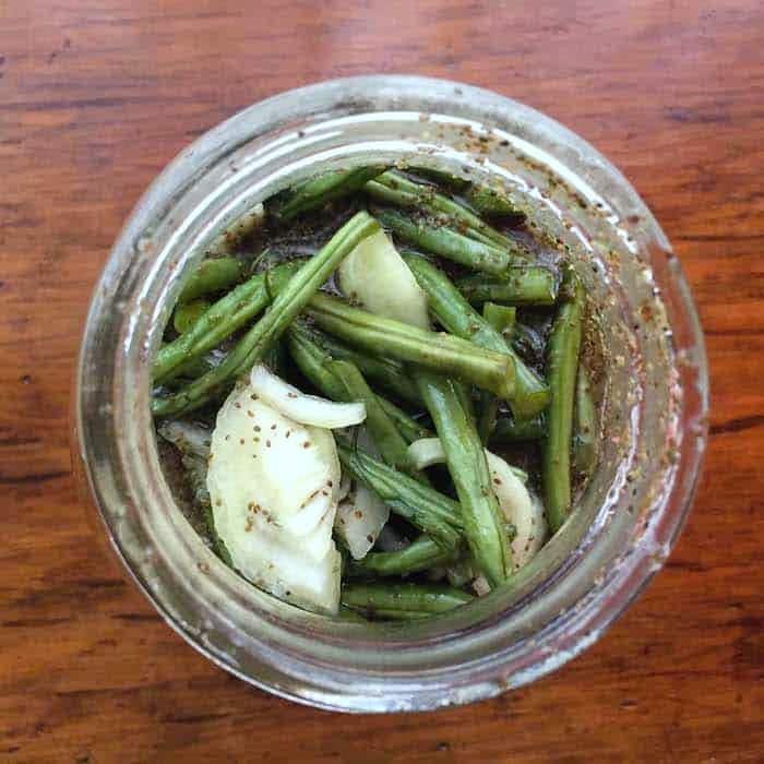 no cook refrigerator pickled green beans