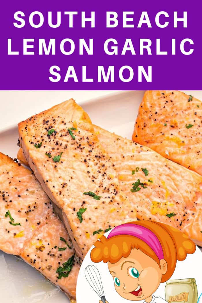 south beach lemon garlic salmon grilled, baked, or air fryed