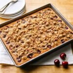 cherry almond coffee cake with nuts