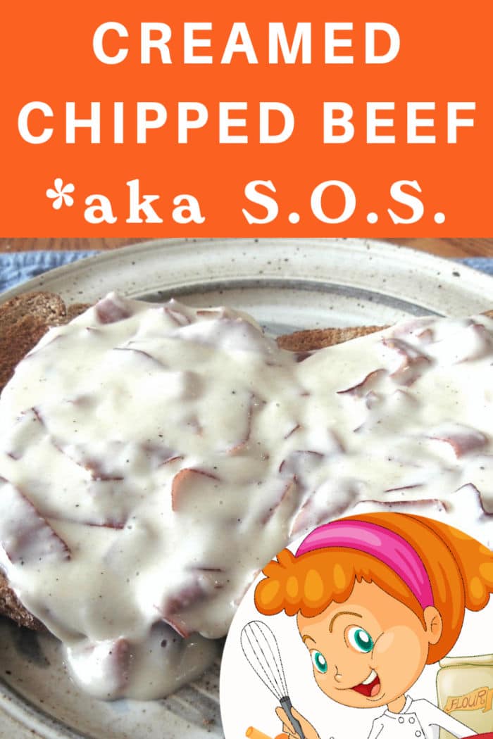 creamed chipped beef recipe made with Hormel Dried Beef