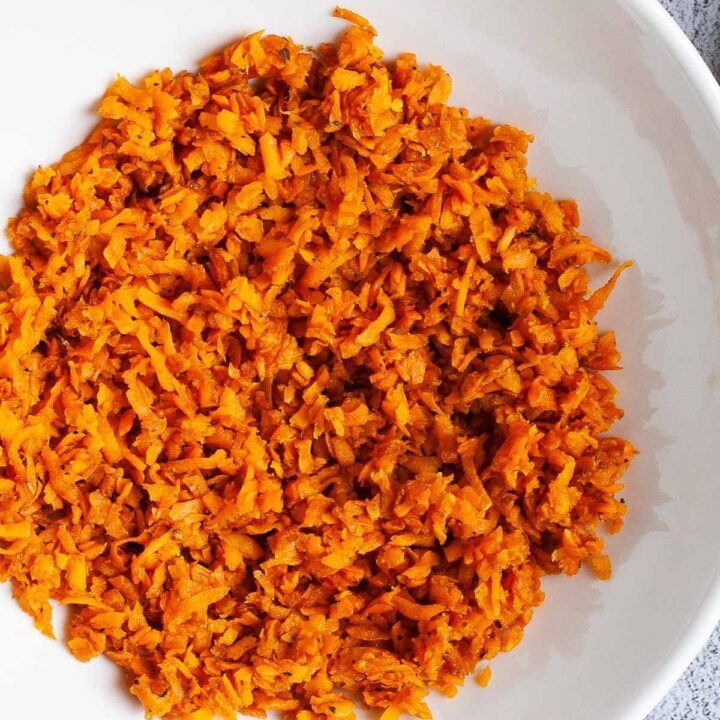 riced sweet potatoes