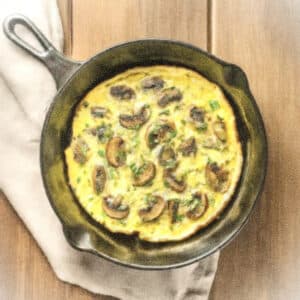 roasted mushroom and zucchini fritatta for breakfast