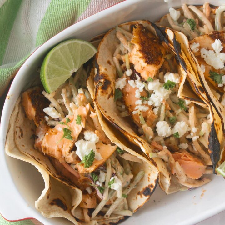 salmon tacos