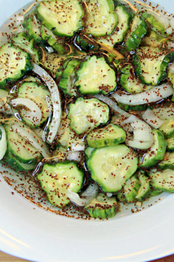 recipe for refrigerator pickles or ice box pickles like grandma made
