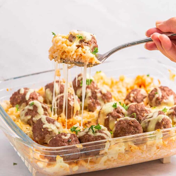 meatball rice casserole