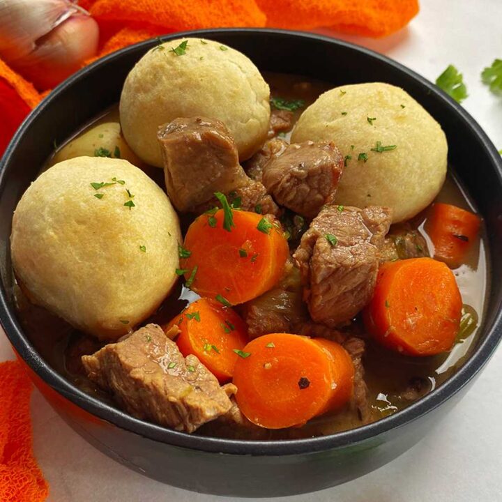 beef stew and dumplings